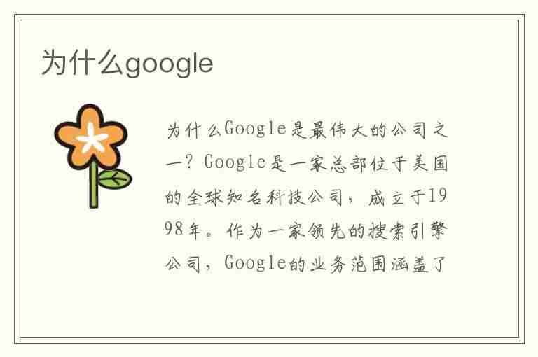 为什么google(为什么google浏览器打不开网页)